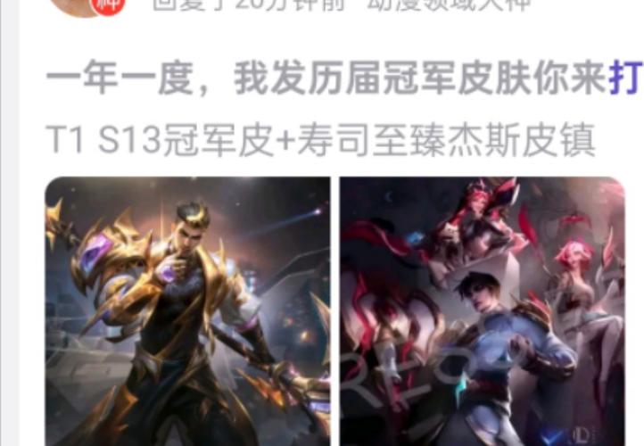 英雄联盟冠军皮肤选手分成多少