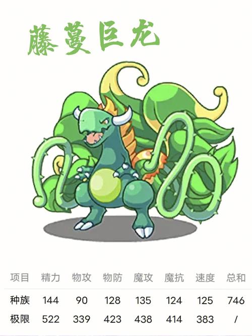 洛克王国藤蔓巨龙技能搭配