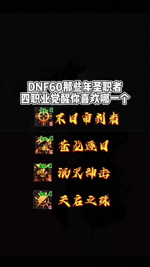DNF第二季各职业觉醒后的觉醒名和60J以后的各职业的技能名